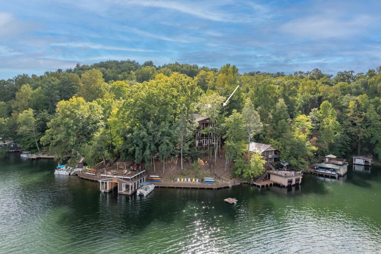 Russell'S Fort At White Oak Point: Historical Cabin On Lake Lure, Luxury, Direct Lake Access! Villa Ngoại thất bức ảnh